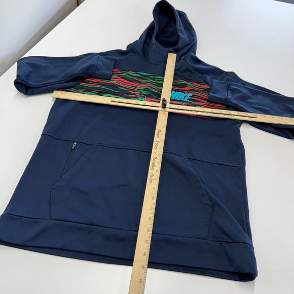 Nike Hoodie Mens Large Blue Pullover Training Therma Dri Fit CV7725 - Picture 7 of 10
